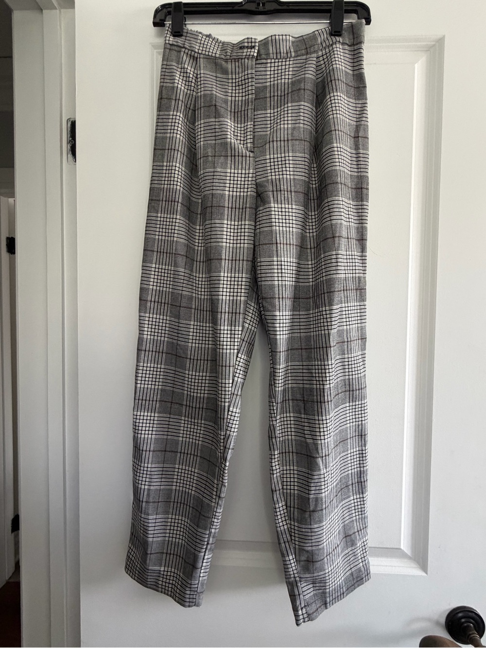 Divided Gray Plaid Women's Pants